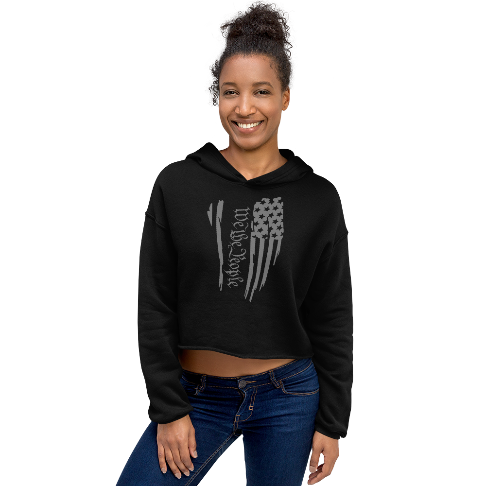 We The People gray Crop Hoodie