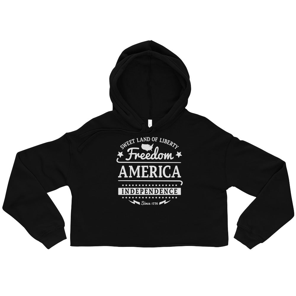 American freedom Crop Hoodie
