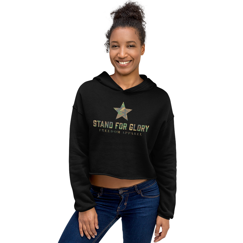 Camo STF Crop Hoodie