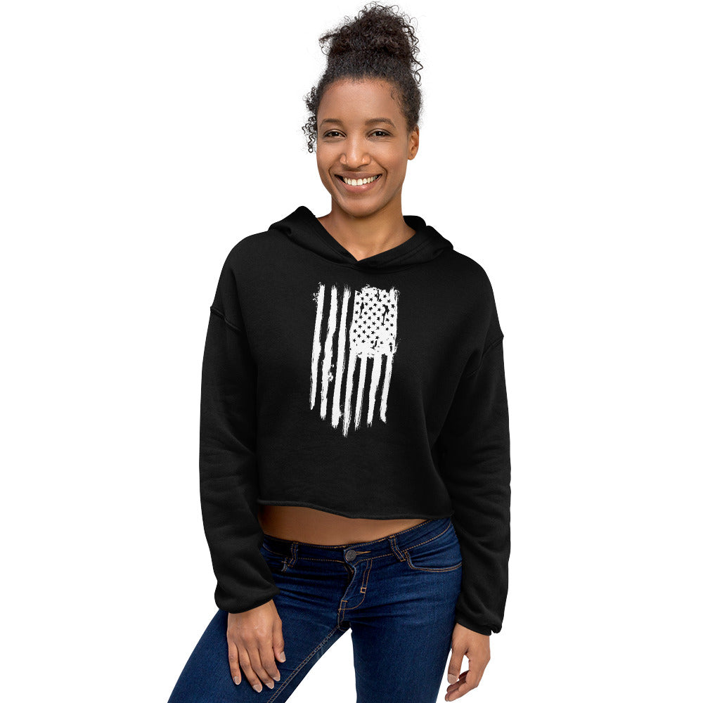 Flag Crop Hoodie