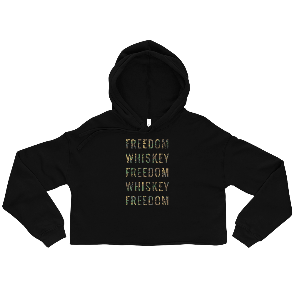Freedom & Whiskey Crop Hoodie