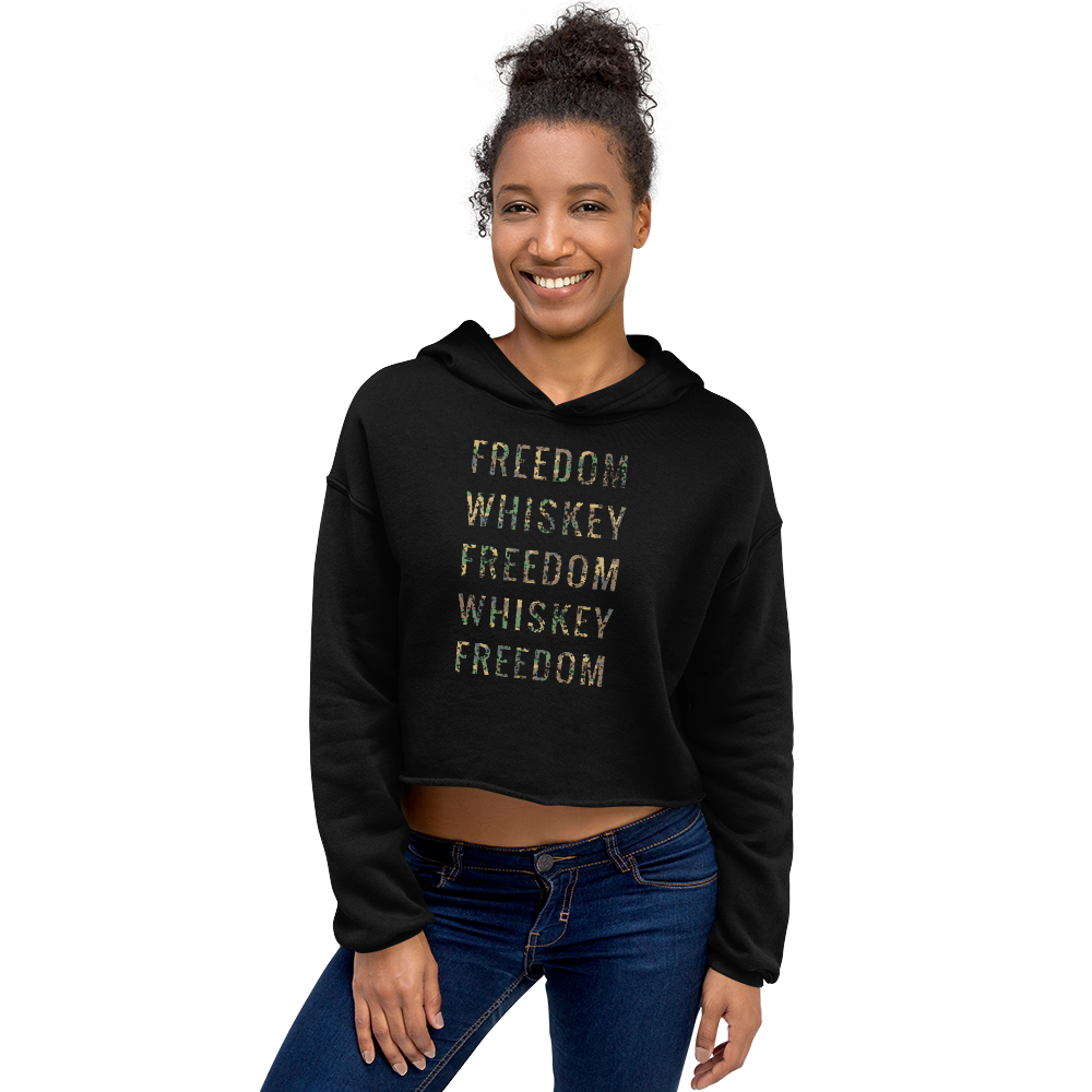 Freedom & Whiskey Crop Hoodie