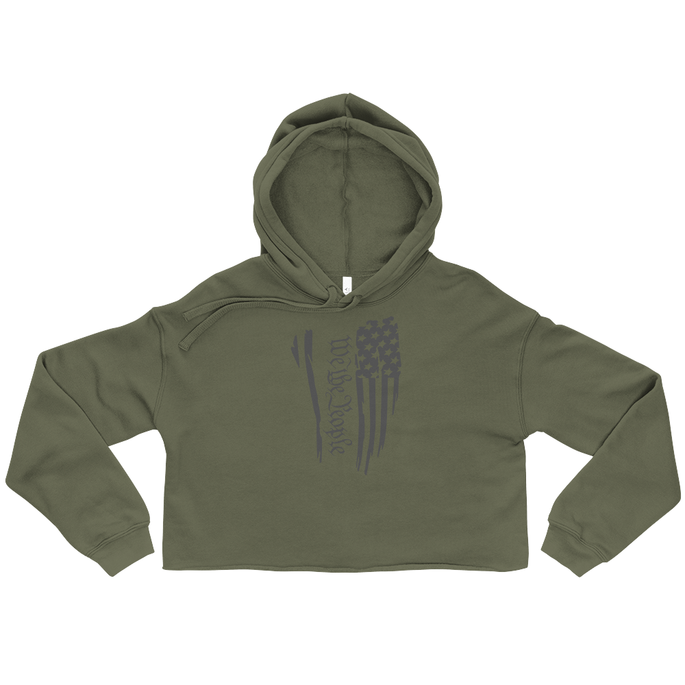 We The People gray Crop Hoodie