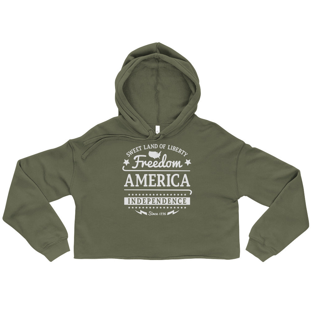 American freedom Crop Hoodie