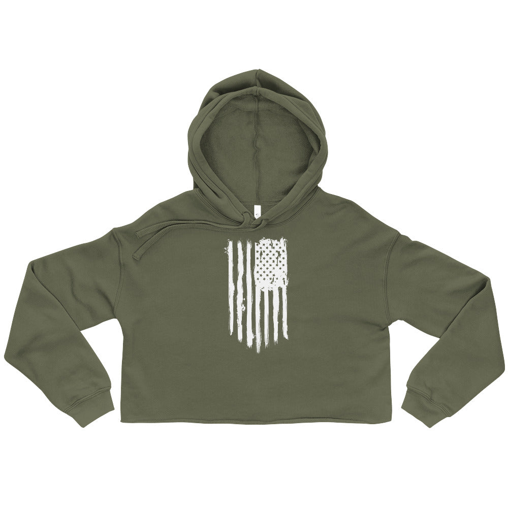 Flag Crop Hoodie