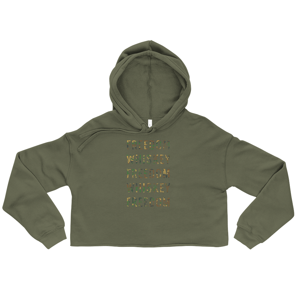Freedom & Whiskey Crop Hoodie