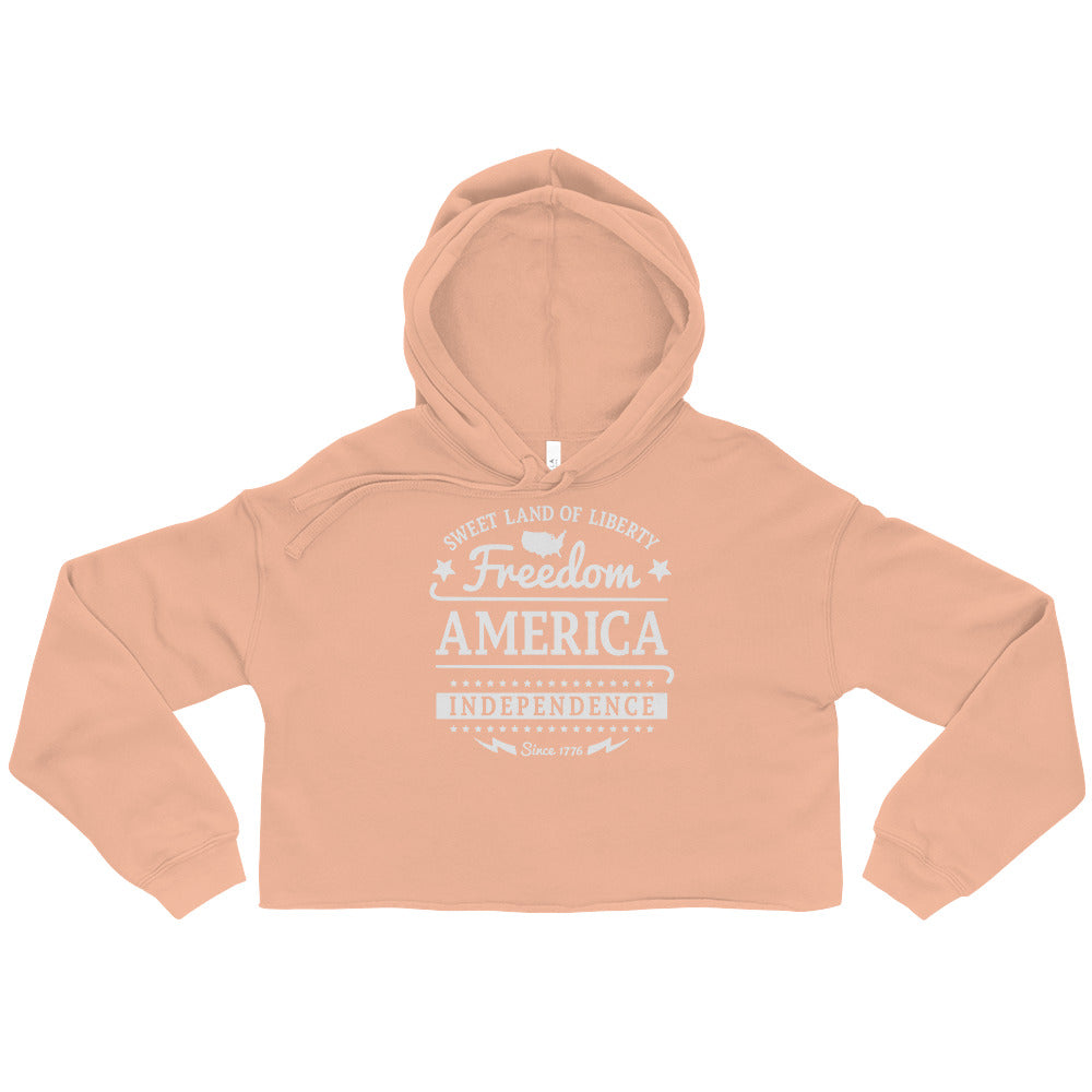 American freedom Crop Hoodie