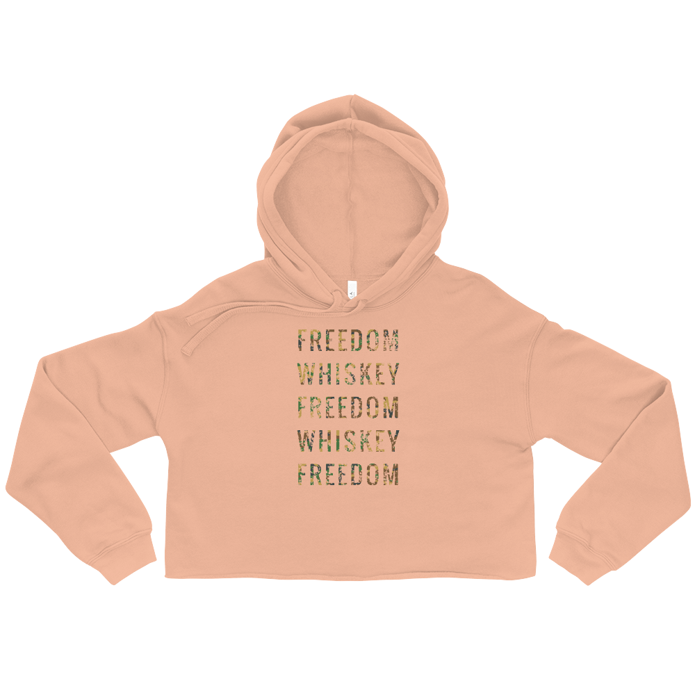 Freedom & Whiskey Crop Hoodie