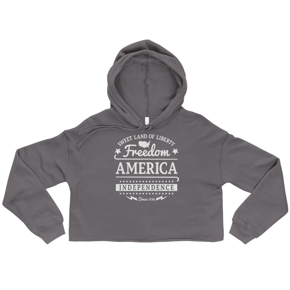 American freedom Crop Hoodie
