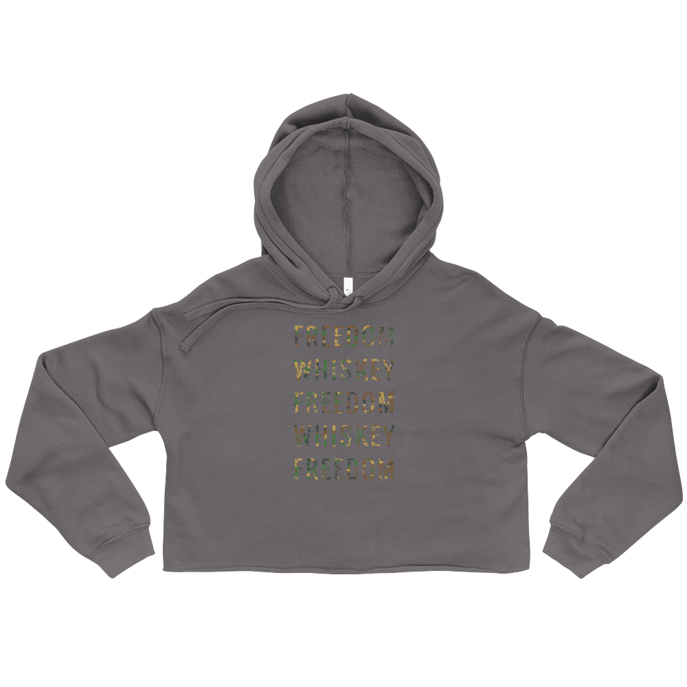 Freedom & Whiskey Crop Hoodie